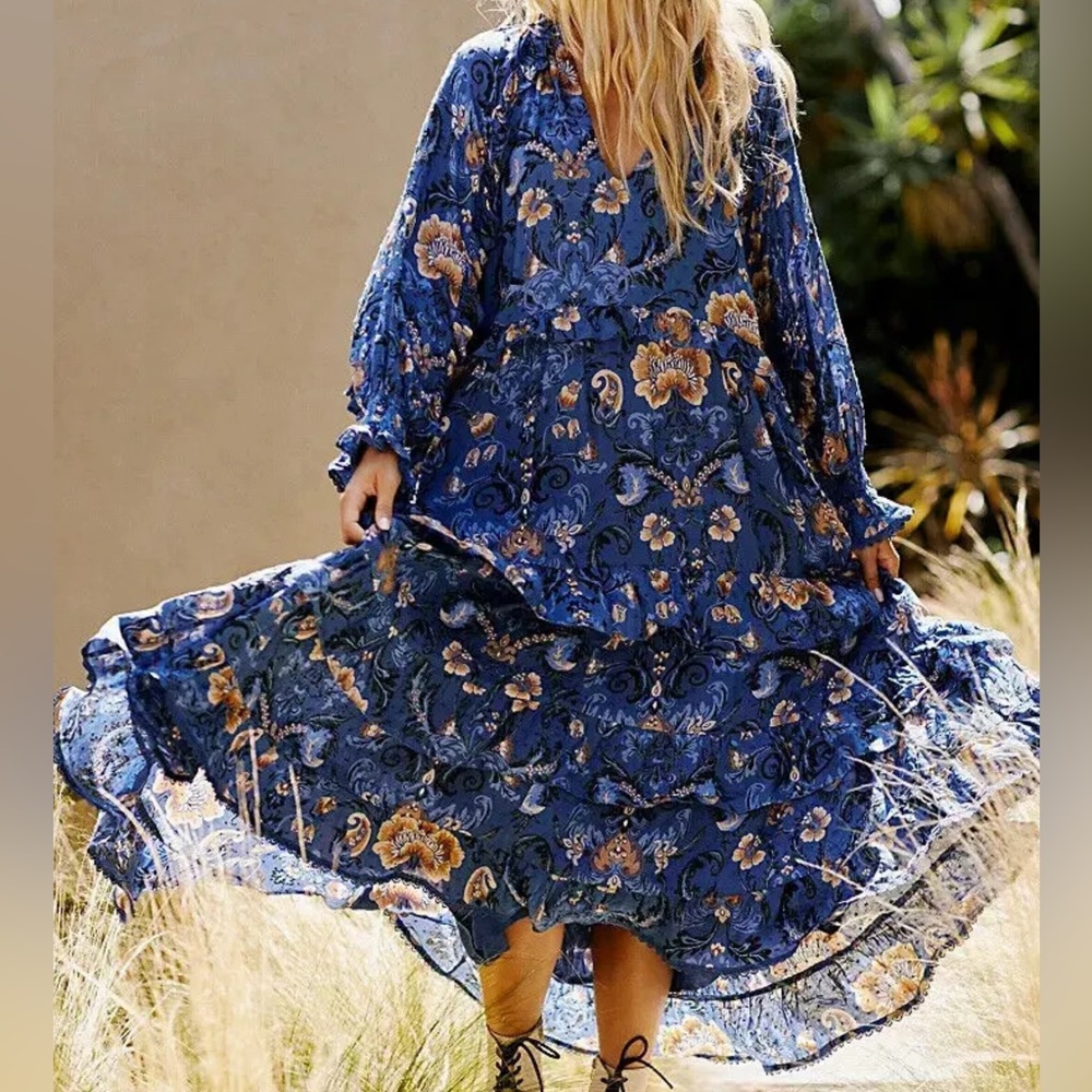 Spell & The Gypsy Collective Aurora Gown - Cornflower Blue